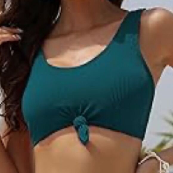 Zaful Teal Swimwear Top, Size 12, NWT - Picture 1 of 6